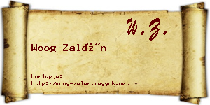Woog Zalán névjegykártya